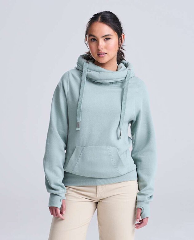 CROSS NECK HOODIE