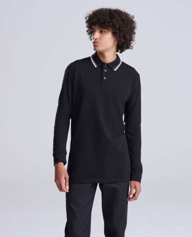 LONG SLEEVE TIPPED 100 POLO
