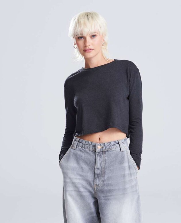 WOMEN'S L/S CROPPED T