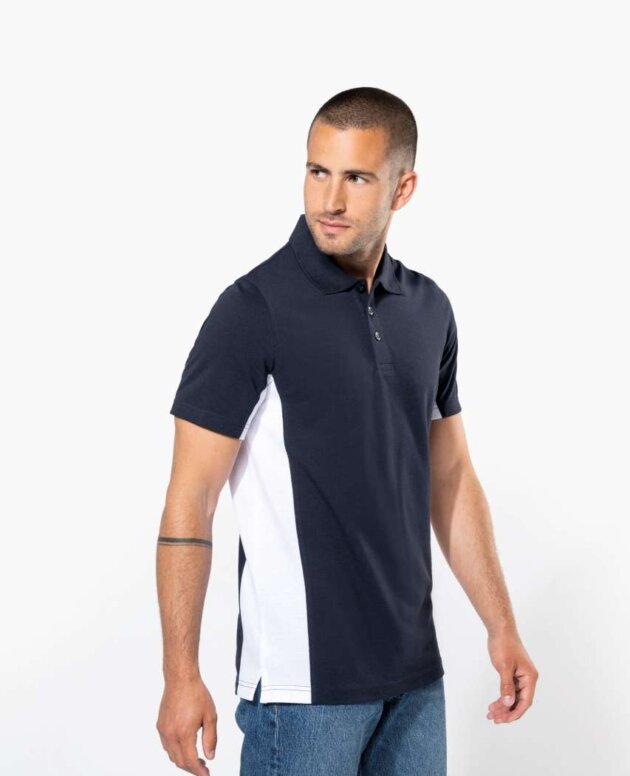 FLAG - SHORT-SLEEVED TWO-TONE POLO SHIRT