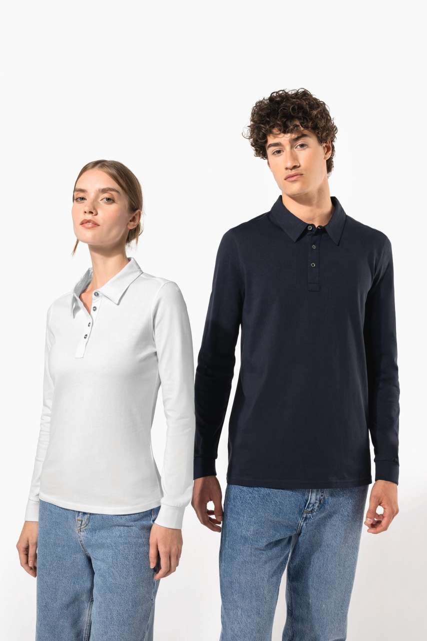 MEN'S LONG SLEEVED JERSEY POLO SHIRT - Image 3