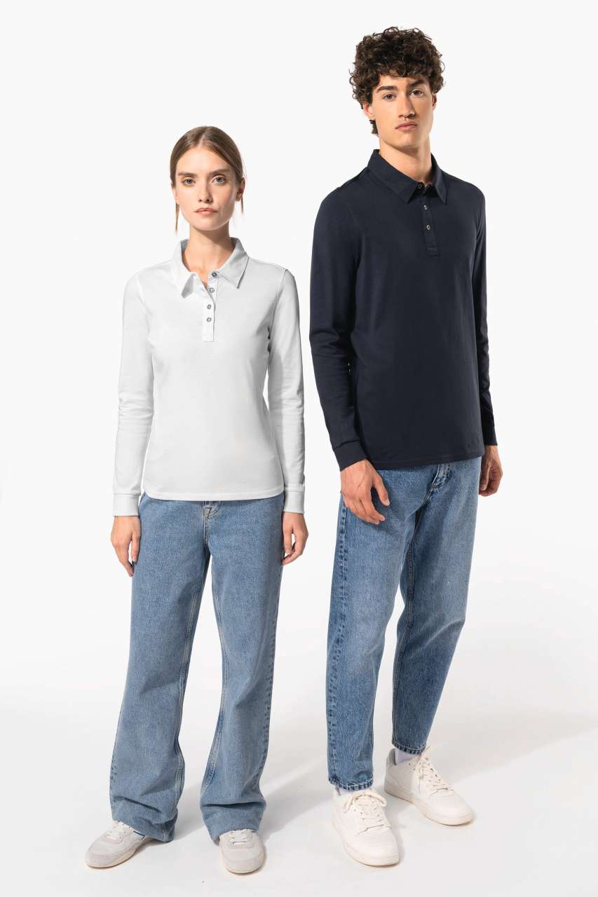 MEN'S LONG SLEEVED JERSEY POLO SHIRT - Image 4