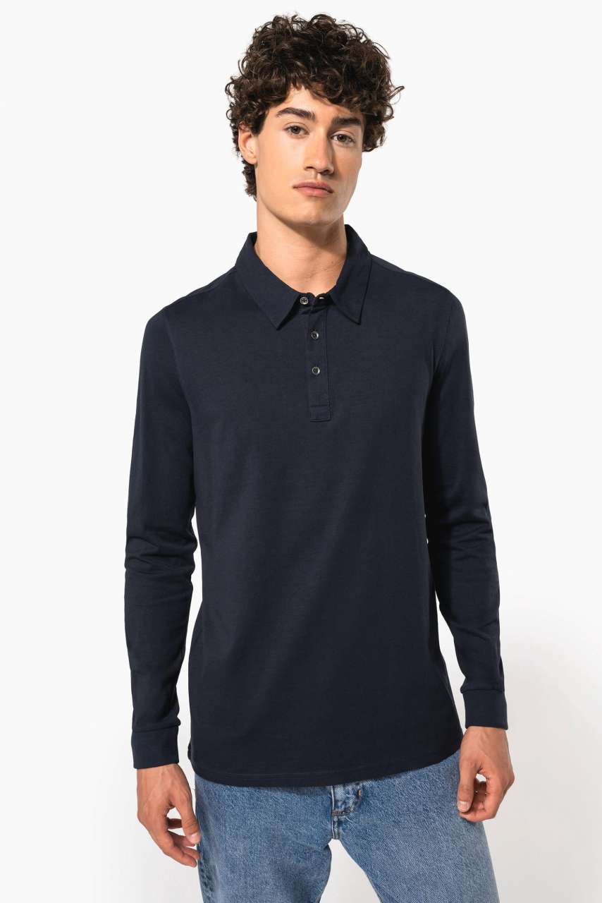 MEN'S LONG SLEEVED JERSEY POLO SHIRT - Image 5