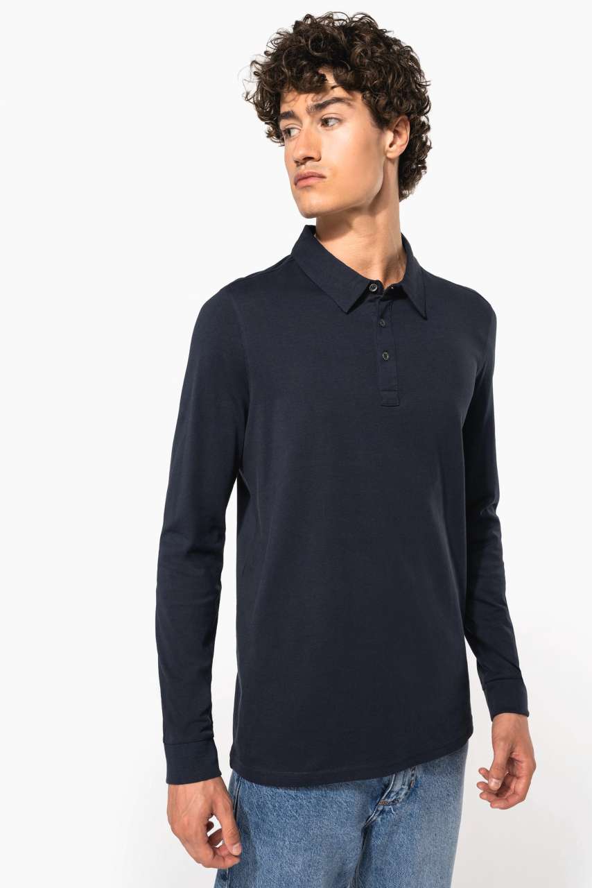 MEN'S LONG SLEEVED JERSEY POLO SHIRT - Image 9