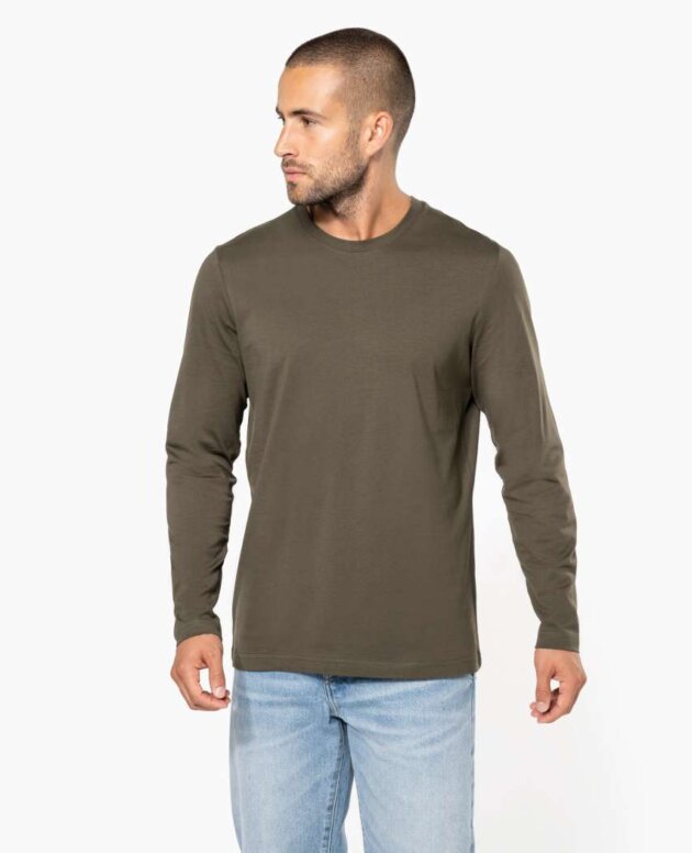 MEN'S LONG-SLEEVED CREW NECK T-SHIRT
