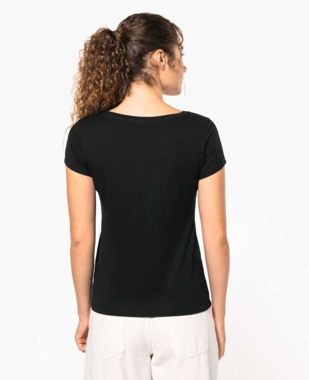 LADIES’ BOAT NECK SHORT-SLEEVED T-SHIRT