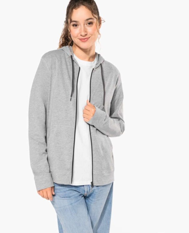 LIGHTWEIGHT COTTON HOODED SWEATSHIRT