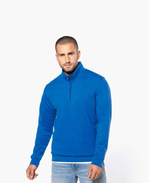ZIP NECK SWEATSHIRT