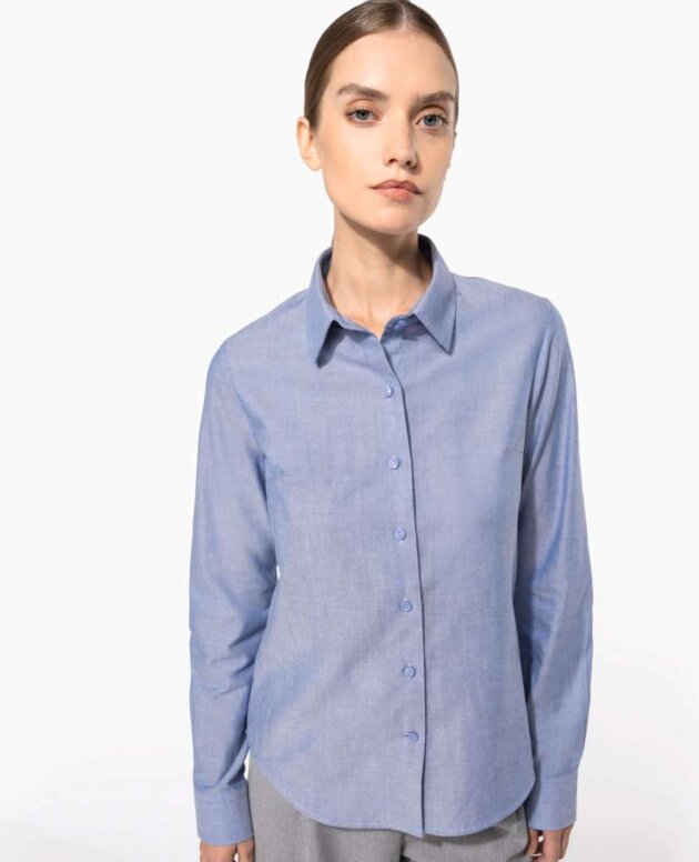 LADIES' LONG-SLEEVED OXFORD SHIRT