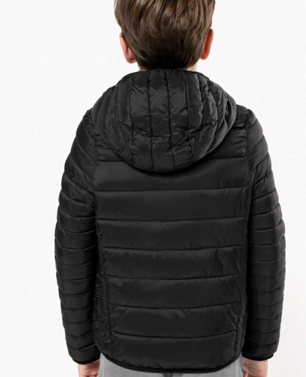 KIDS' LIGHTWEIGHT HOODED PADDED JACKET