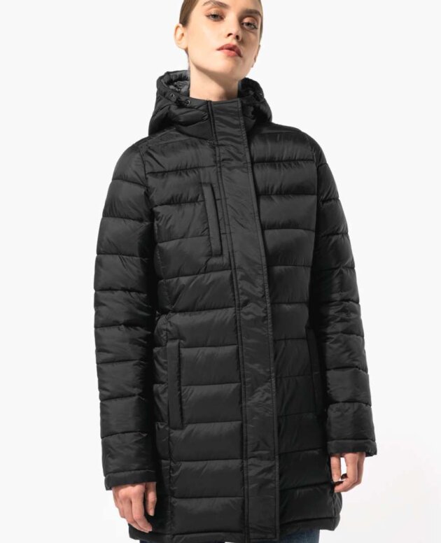 LADIES' LIGHTWEIGHT HOODED PADDED PARKA