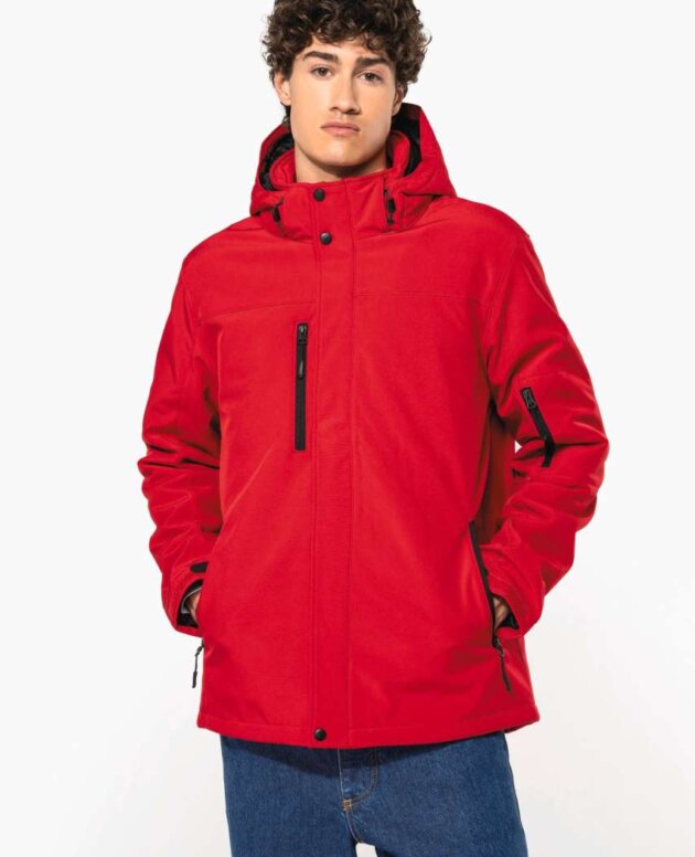 MEN'S HOODED SOFTSHELL LINED PARKA