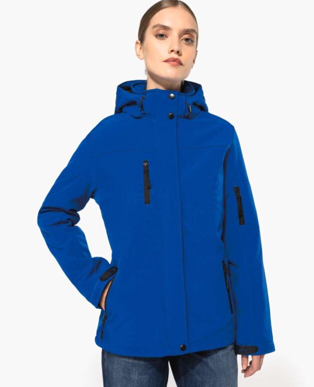 LADIES’ HOODED SOFTSHELL LINED PARKA