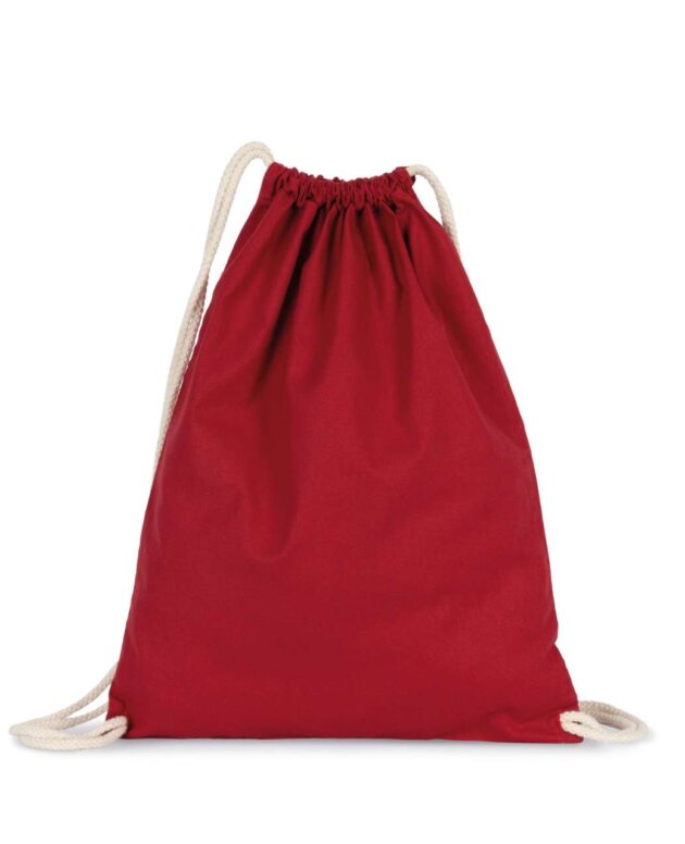ORGANIC COTTON BACKPACK WITH DRAWSTRING CARRY HANDLES/РАНИЦА ОТ ОРГАНИЧЕН ПАМУК