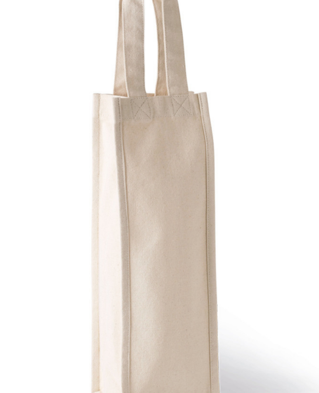 COTTON CANVAS BOTTLE BAG/ПАМУЧНА ПЛЕТЕНА ЧАНТА ЗА БУТИЛКИ