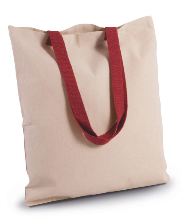 FLAT CANVAS SHOPPER WITH CONTRAST HANDLE/ПАМУЧНА ЧАНТА