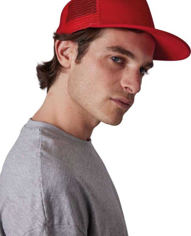 TRUCKER FLAT PEAK CAP - 6 PANELS