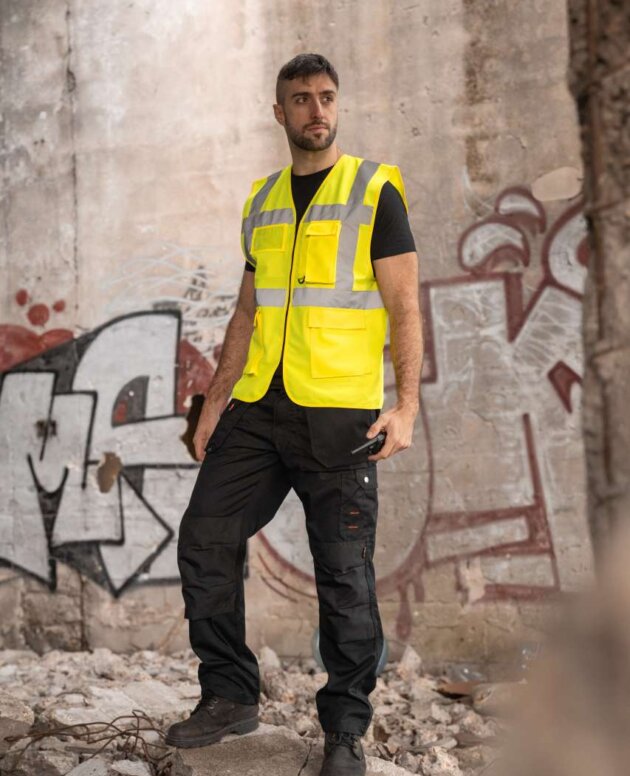 COMFORT EXECUTIVE SAFETY VEST "HAMBURG" - MULTIFUNCTIONAL WITH POCKETS