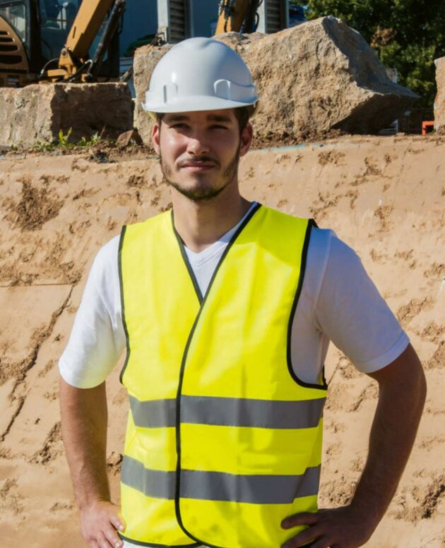 SAFETY VEST "WOLFSBURG" - BLACK HEM