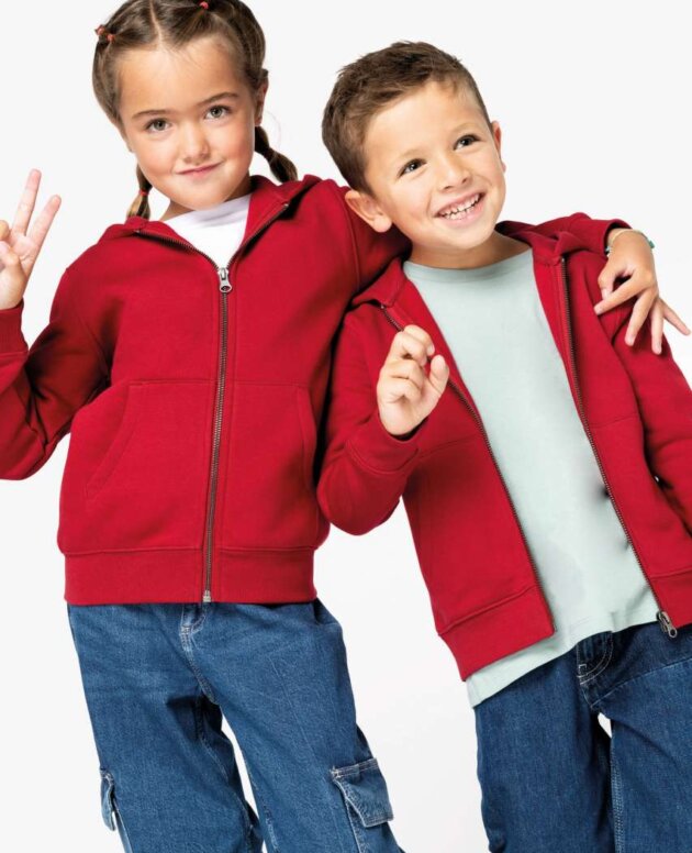 ECO-FRIENDLY KIDS’ FULL ZIP HOODED SWEATSHIRT
