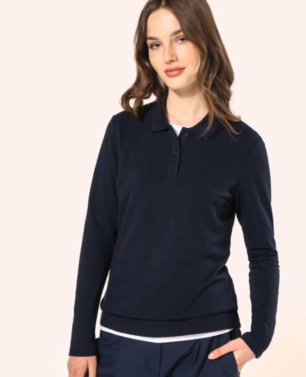 LADIES' LONG-SLEEVED SUPIMA® POLO SHIRT