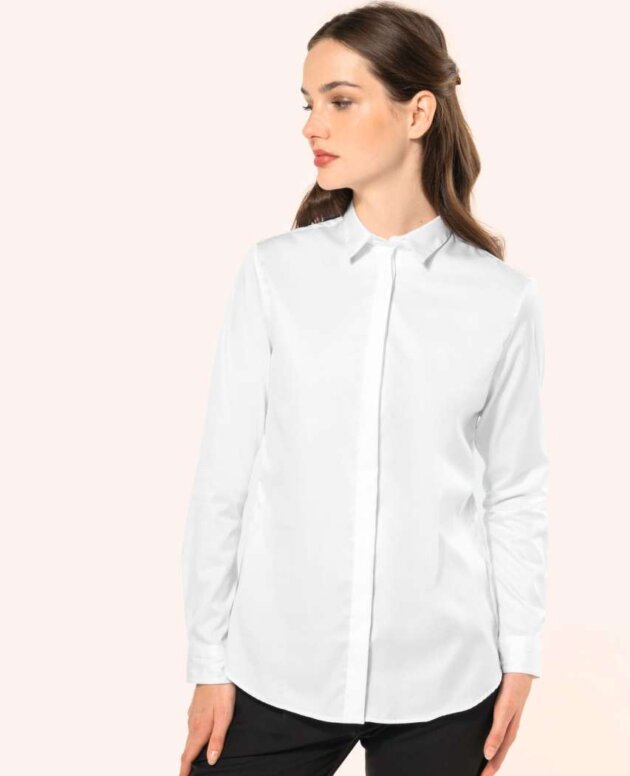 LADIES' LONG-SLEEVED TWILL SHIRT