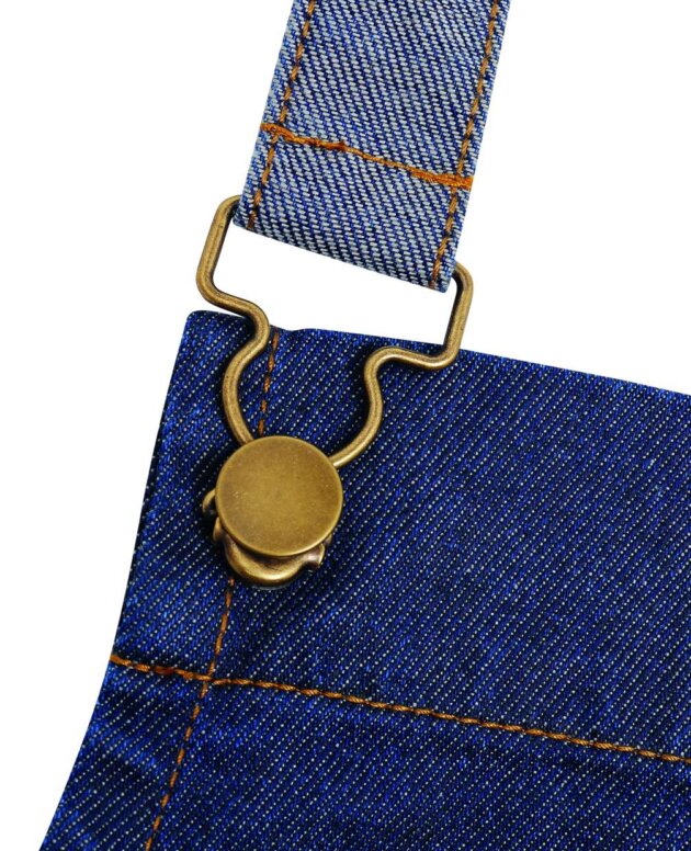 'DISTRICT' WAXED LOOK DENIM BIB APRON