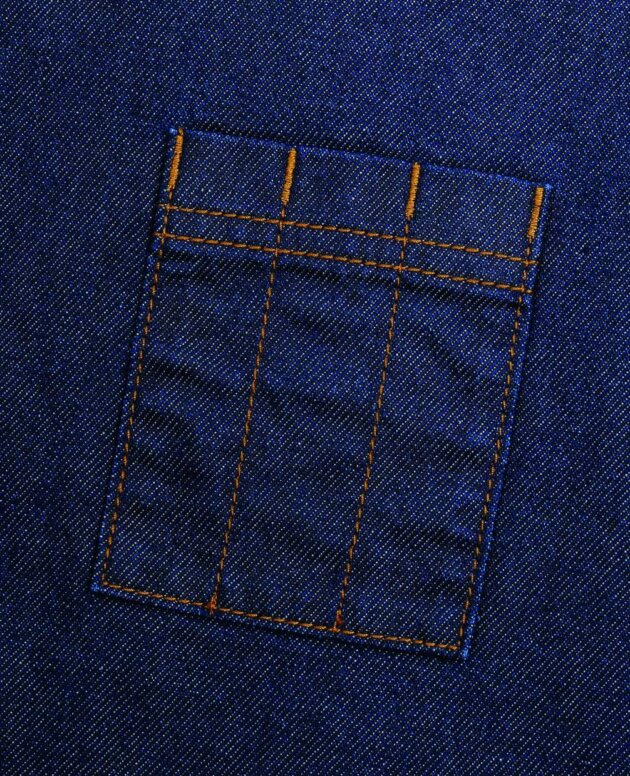 'DIVISION' WAXED LOOK DENIM WAIST APRON