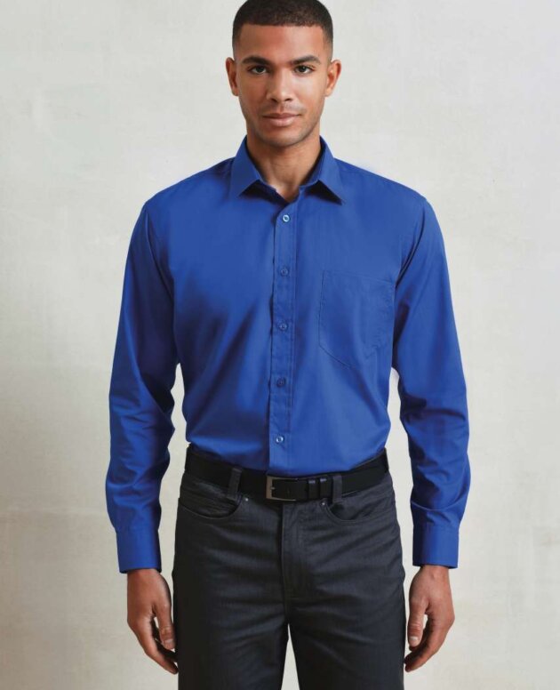 MEN'S LONG SLEEVE POPLIN SHIRT
