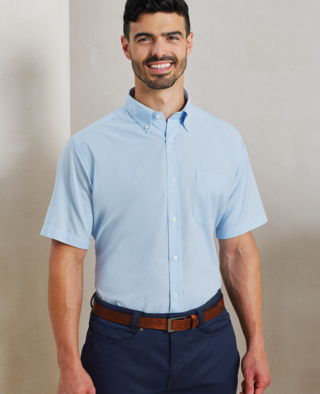 MEN’S SHORT SLEEVE SIGNATURE OXFORD SHIRT