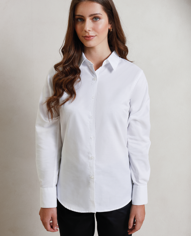 WOMEN'S LONG SLEEVE SIGNATURE OXFORD BLOUSE
