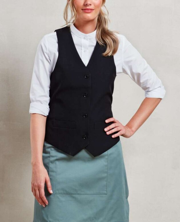 WOMEN'S LINED POLYESTER WAISTCOAT