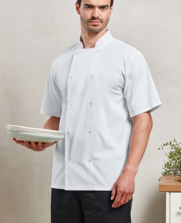 CHEF'S SHORT SLEEVE STUD JACKET
