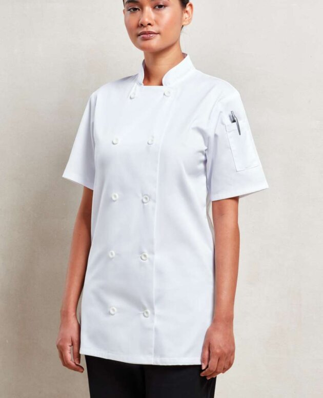 WOMEN'S SHORT SLEEVE CHEF'S JACKET