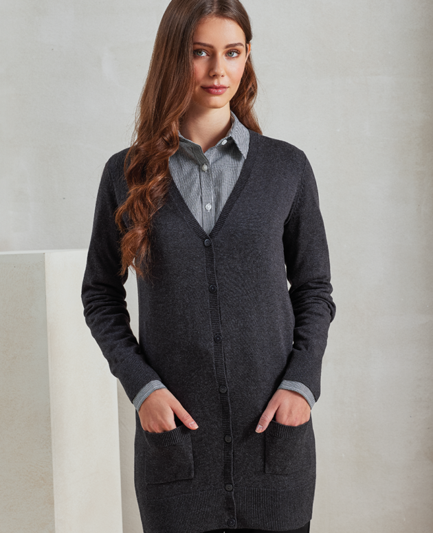 WOMEN'S LONG LENGTH KNITTED CARDIGAN