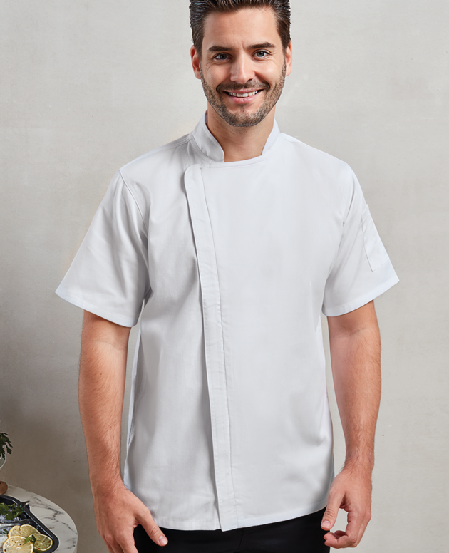 CHEF'S ZIP-CLOSE SHORT SLEEVE JACKET