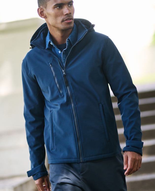 VENTURER 3 LAYER HOODED PRINTABLE SOFTSHELL JACKET