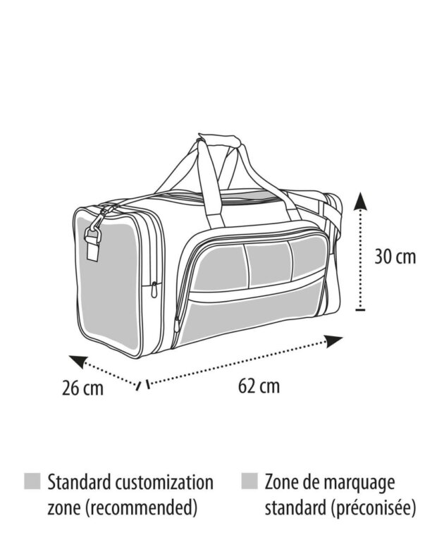 SOL'S WEEK-END - 600D POLYESTER MULTI-POCKET TRAVEL BAG