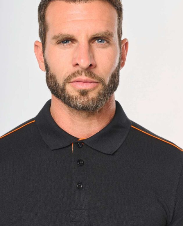 MEN'S SHORT-SLEEVED CONTRASTING DAYTODAY POLO SHIRT