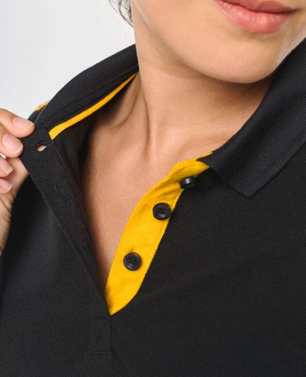 LADIES' SHORT-SLEEVED CONTRASTING DAYTODAY POLO SHIRT