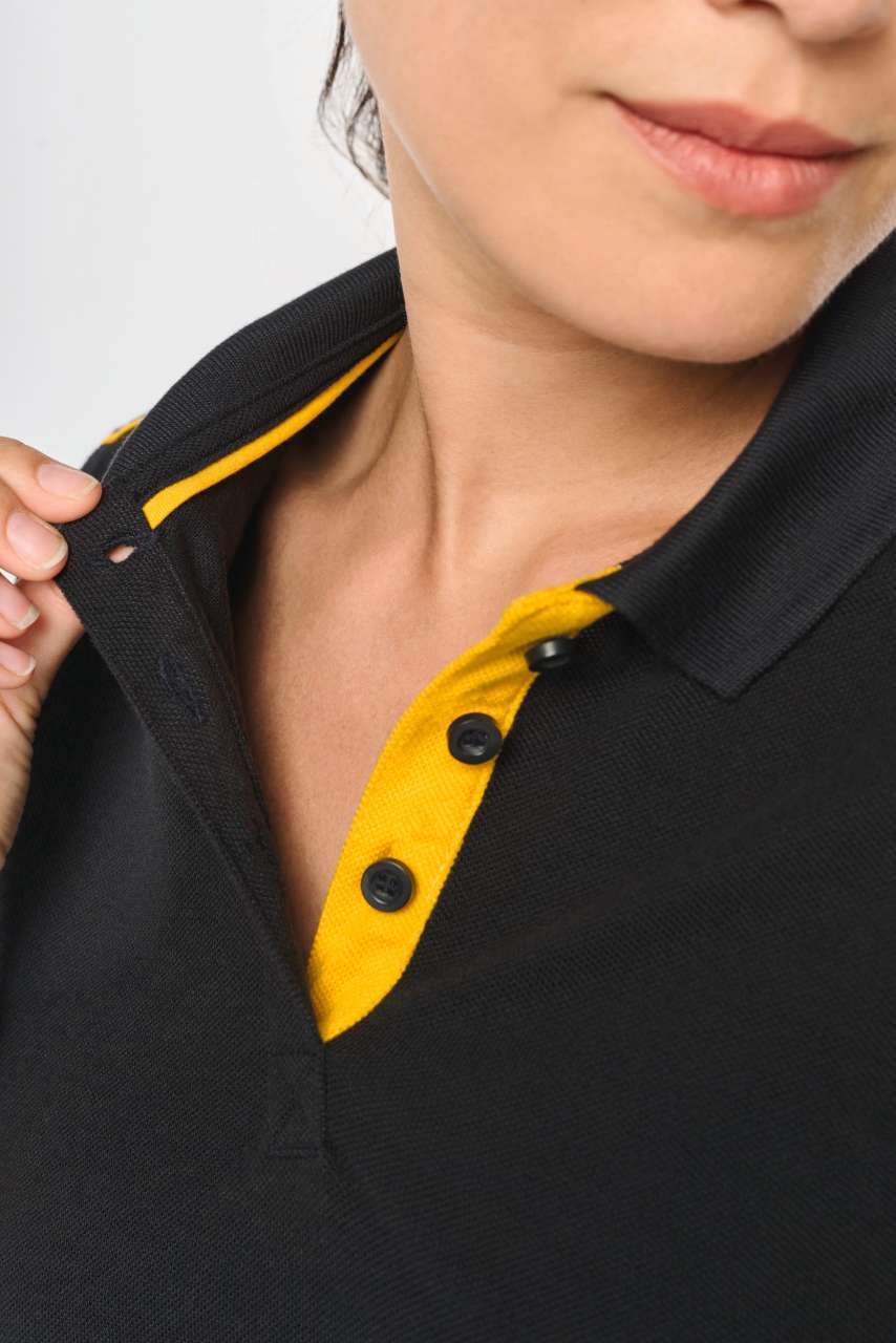 LADIES' SHORT-SLEEVED CONTRASTING DAYTODAY POLO SHIRT