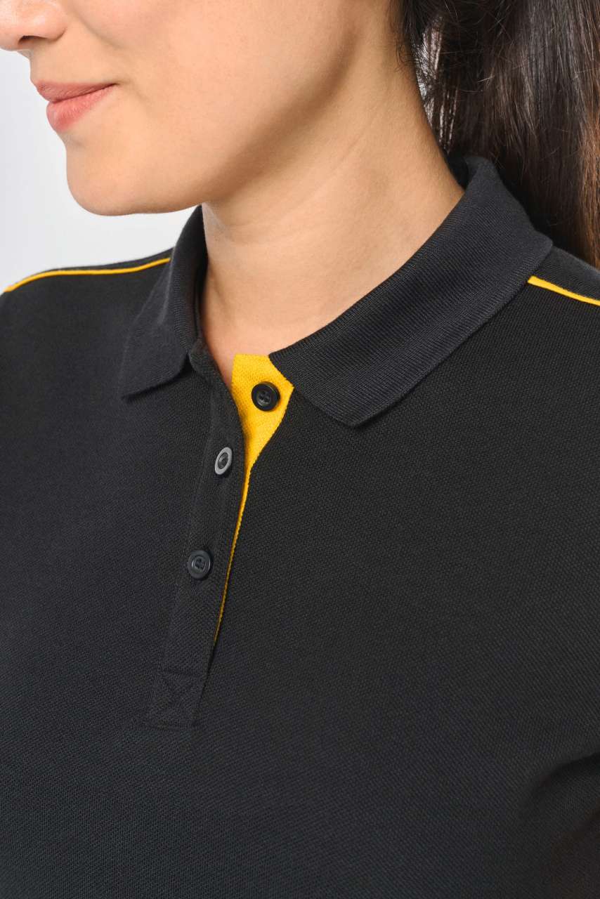 LADIES' SHORT-SLEEVED CONTRASTING DAYTODAY POLO SHIRT - Image 3