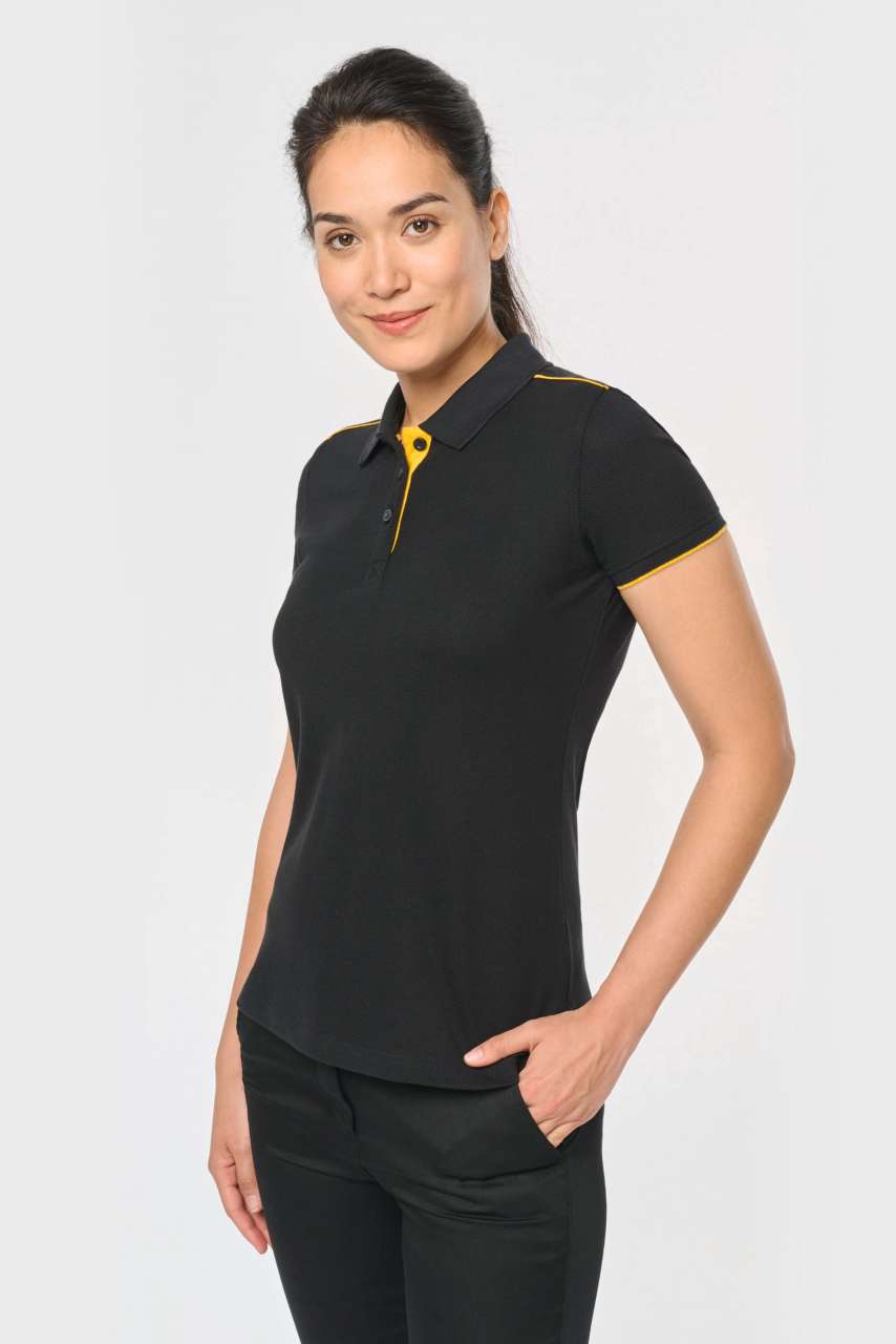LADIES' SHORT-SLEEVED CONTRASTING DAYTODAY POLO SHIRT - Image 7