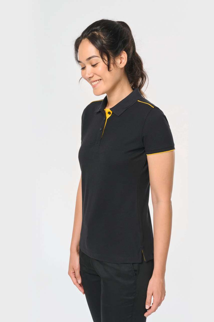 LADIES' SHORT-SLEEVED CONTRASTING DAYTODAY POLO SHIRT - Image 8