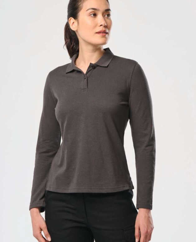 LADIES' LONG-SLEEVED POLO SHIRT