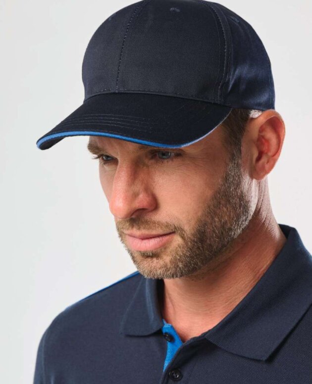 OEKOTEX CERTIFIED 6 PANELS CAP WITH SANDWICH PEAK