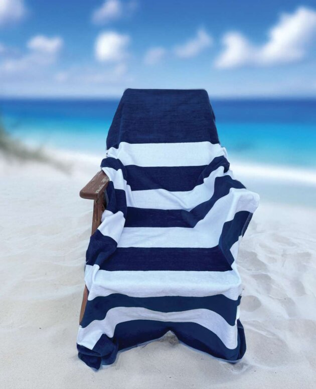 OLIMA „CLASSIC MARINE” BEACH VELOUR TOWEL
